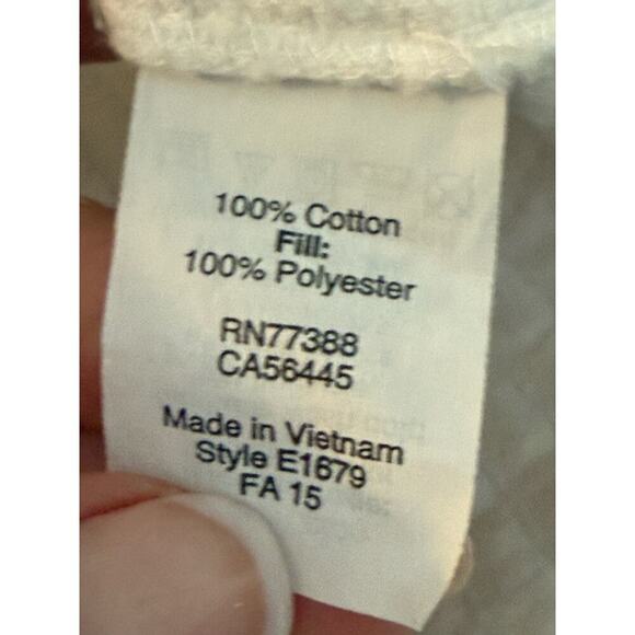 Madewell Women’s Size XS White Quilted Waffle Pattern high low top back zip - Picture 8 of 9